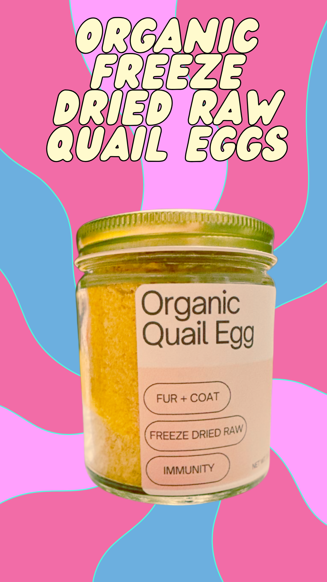 Organic Freeze Dried Quail Eggs | Fur & Coat + Immunity Boost Supplement